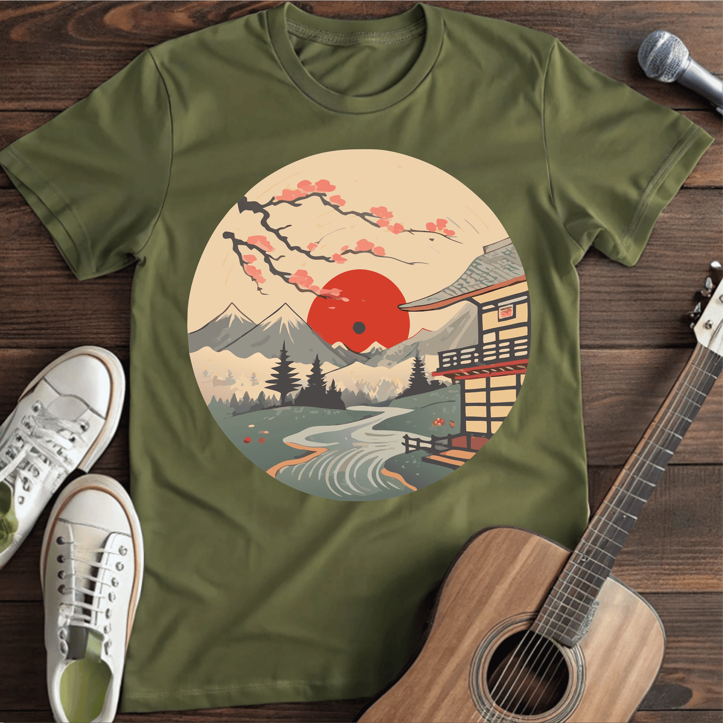 ⭐️⭐️⭐️⭐️⭐️ T-Shirt Military Green / S Japan Vinyl T-Shirt