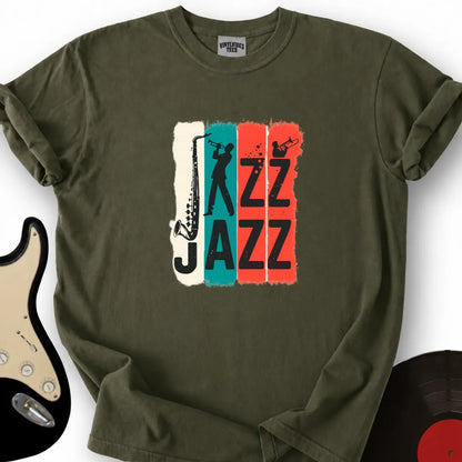 Printify T-Shirt Military Green / S Jazz Jazz T-Shirt