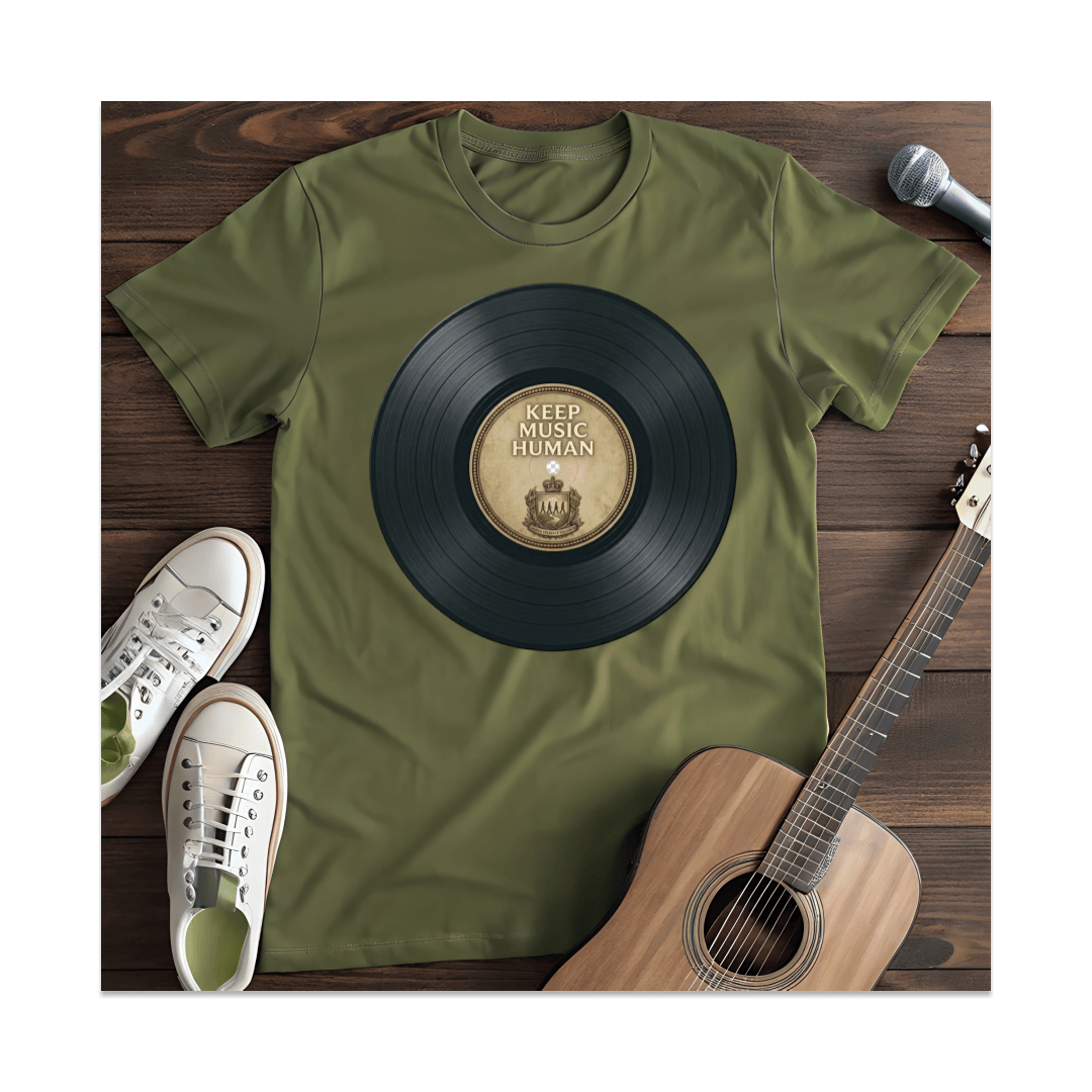 Printify T-Shirt Military Green / S Keep Music T-Shirt
