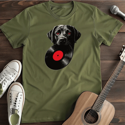 Printify T-Shirt Military Green / S Labrador Vinyl T Shirt