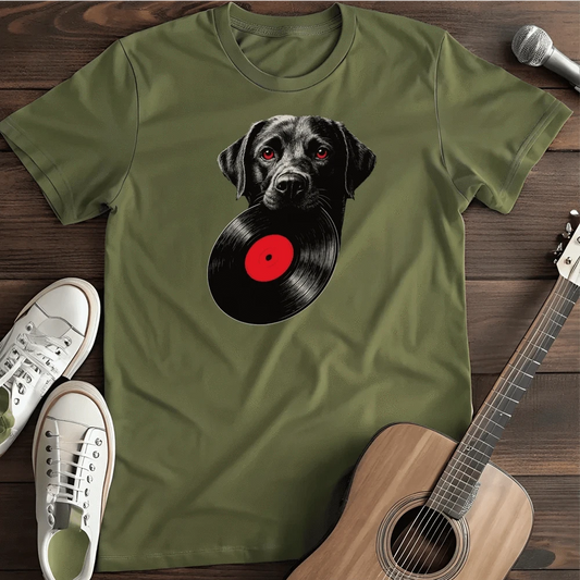 Printify T-Shirt Military Green / S Labrador Vinyl T Shirt
