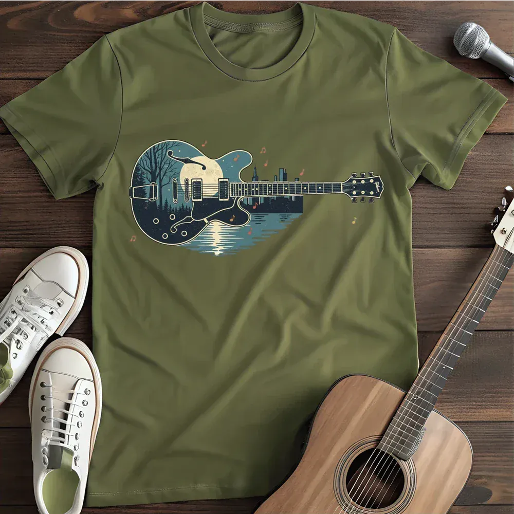 Printify T-Shirt Military Green / S Legendary Guitar T Shirt