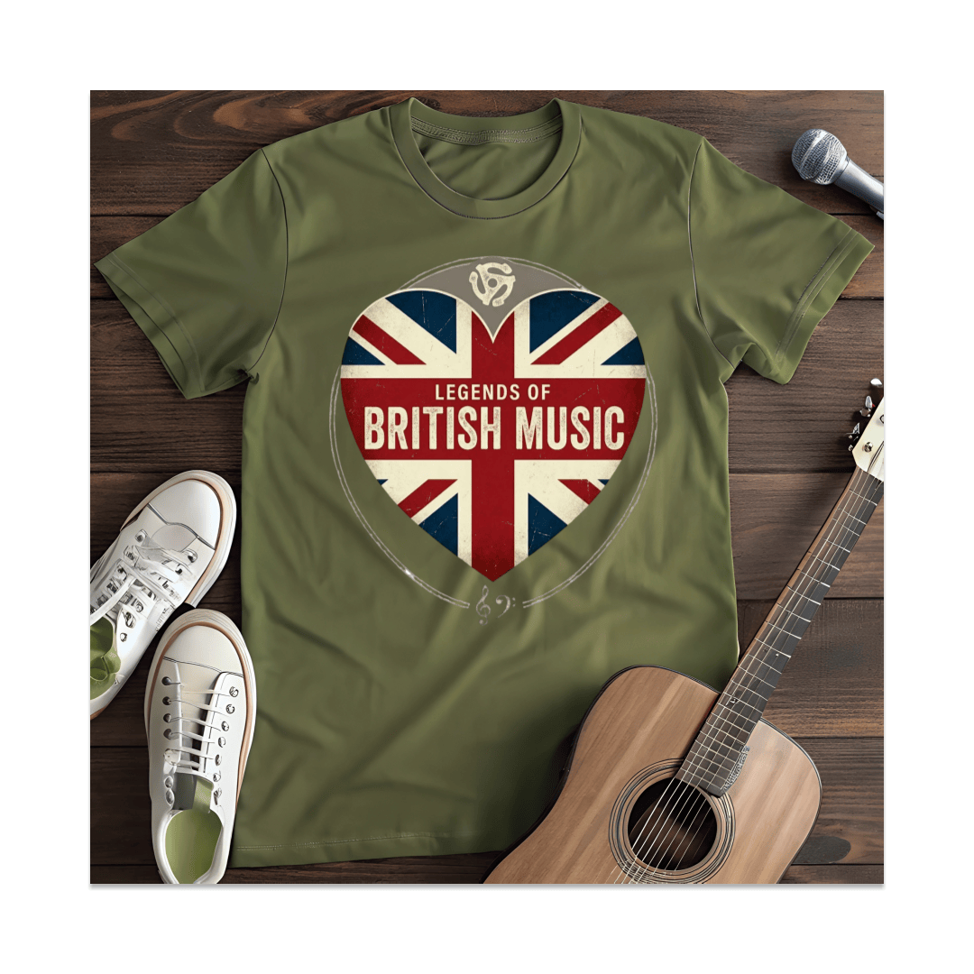 Printify T-Shirt Military Green / S Legends Of British Music T-Shirt