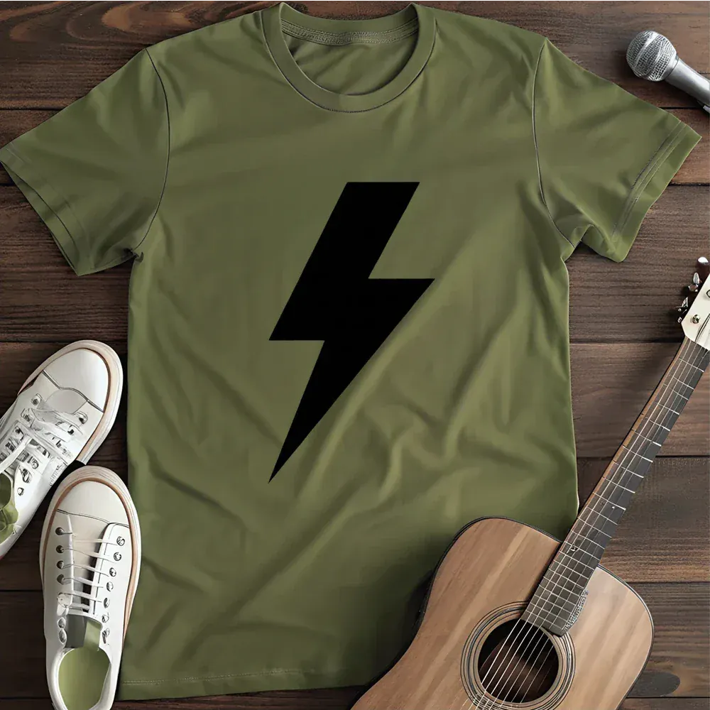 Printify T-Shirt Military Green / S Lightning Bolt T Shirt