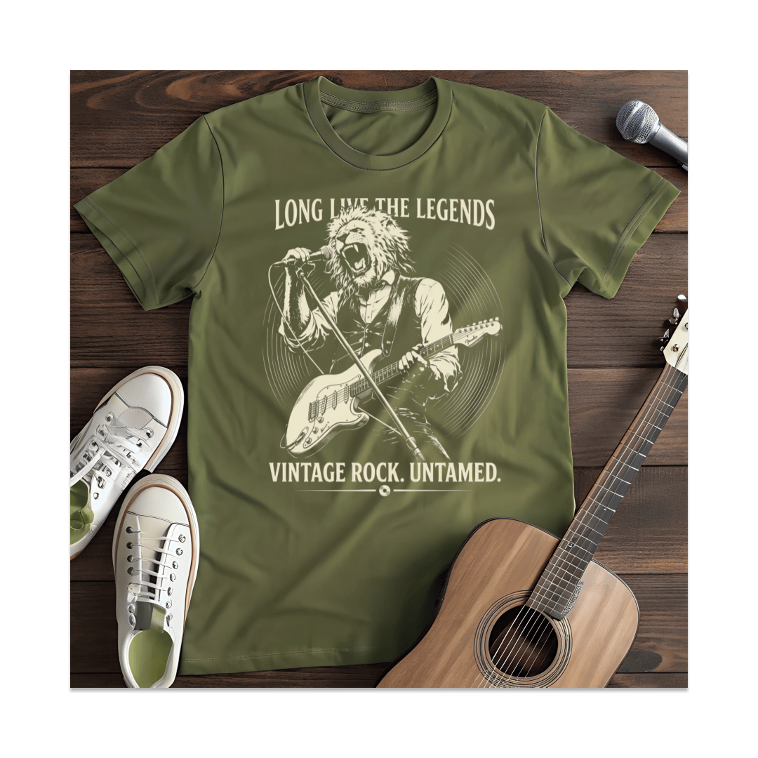 Printify T-Shirt Military Green / S Long Live The Legends T-Shirt