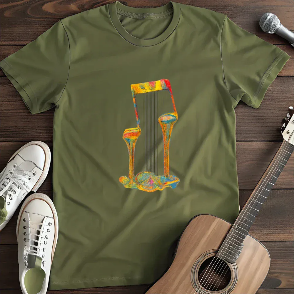Printify T-Shirt Military Green / S Melting Notes T Shirt