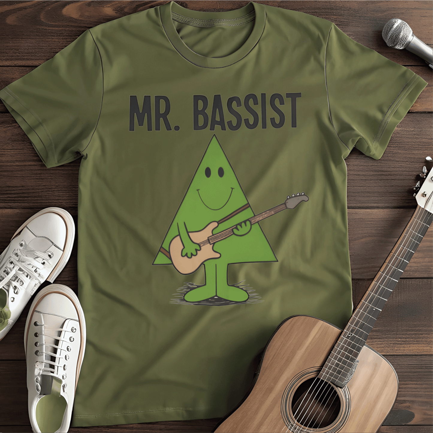 ⭐️⭐️⭐️⭐️⭐️ T-Shirt Military Green / S Mr. Bassist T-Shirt