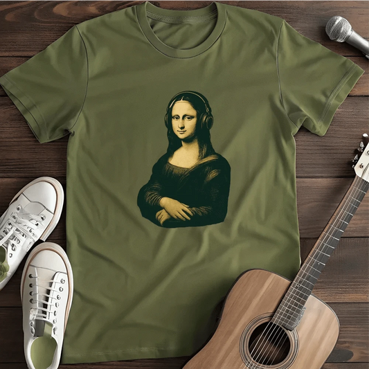 Printify T-Shirt Military Green / S Music Lisa T Shirt