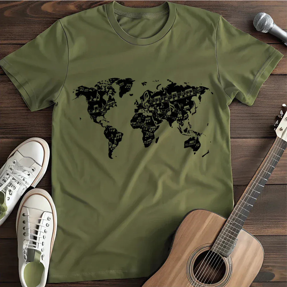 Printify T-Shirt Military Green / S Music The Universal Language T Shirt