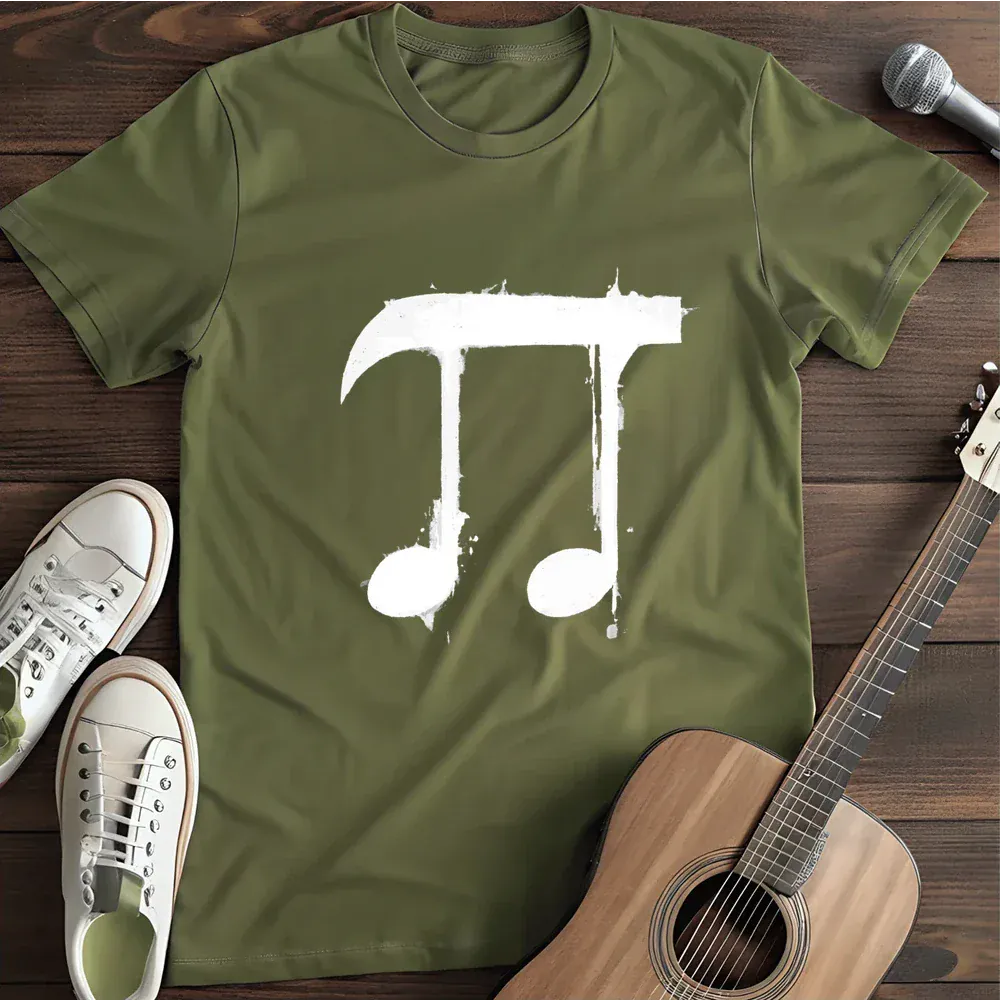 Printify T-Shirt Military Green / S Notes Of Pi T Shirt