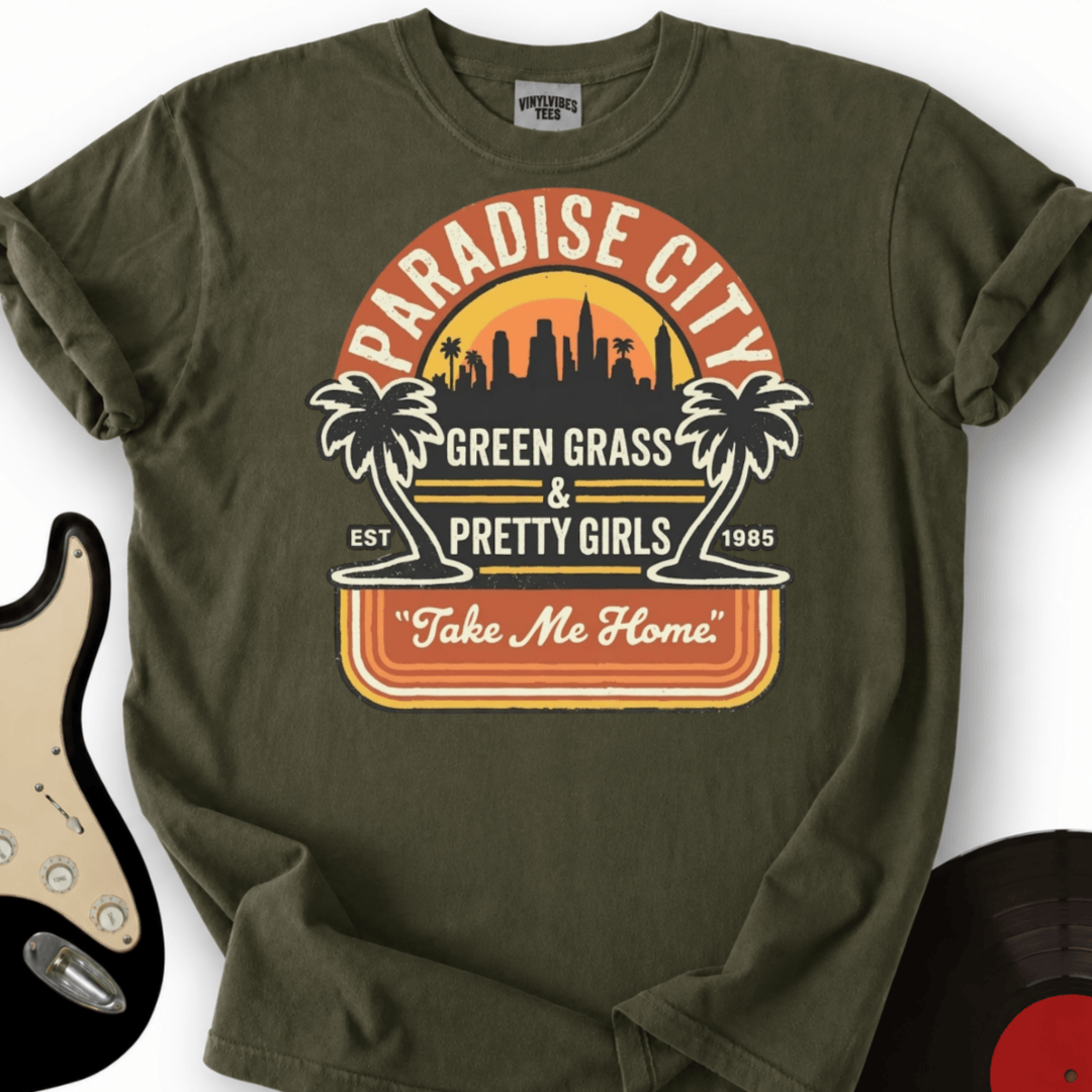 Printify T-Shirt Military Green / S Paradise City T Shirt T-Shirt
