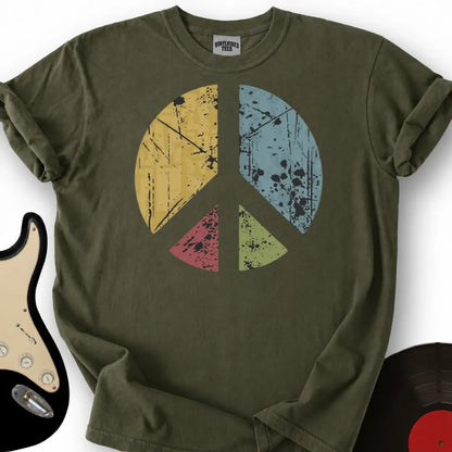 Printify T-Shirt Military Green / S Peace Colored T-Shirt