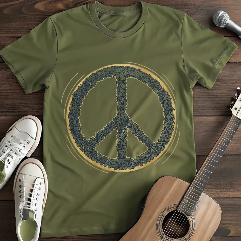 Printify T-Shirt Military Green / S Peace T Shirt