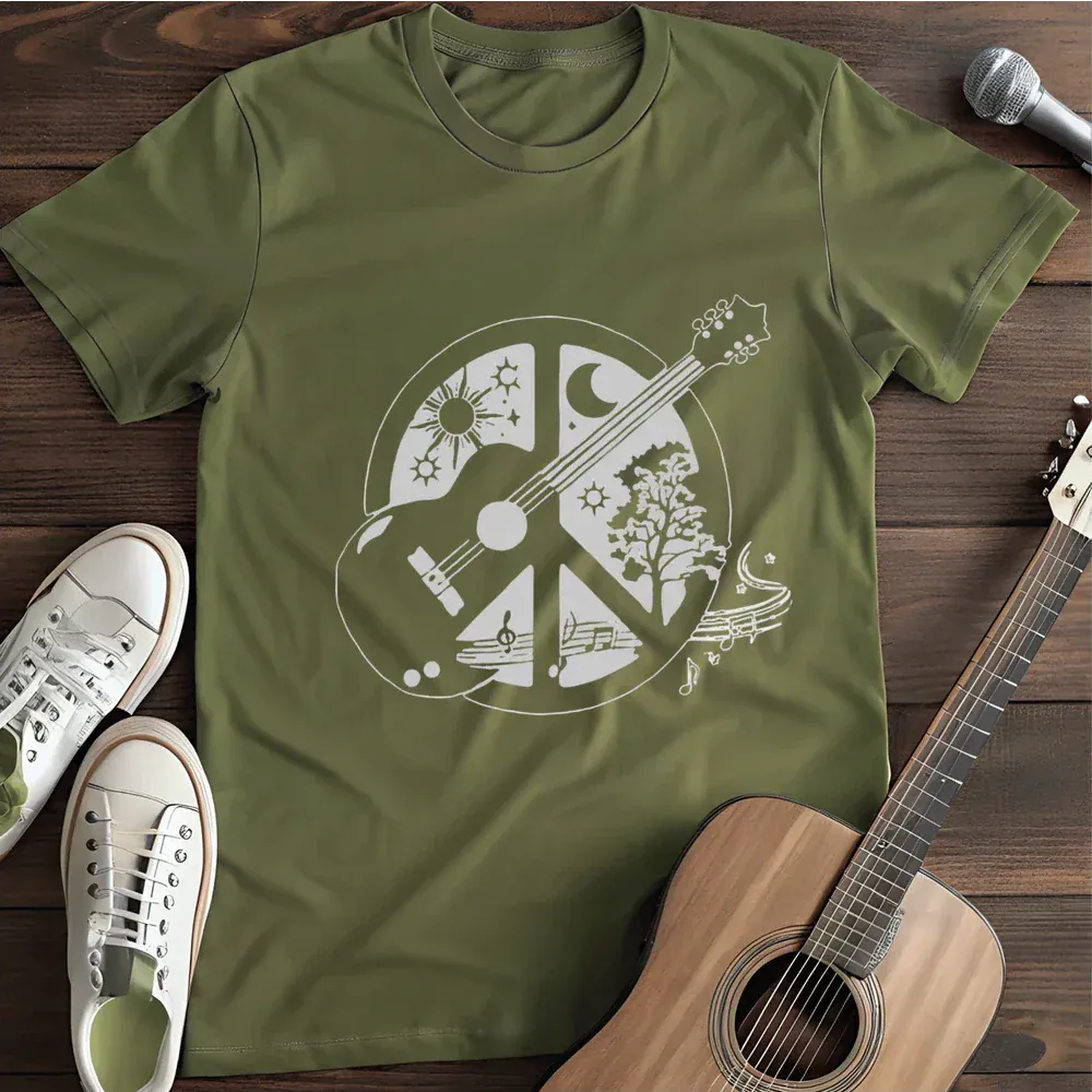 Printify T-Shirt Military Green / S Peacefulness T Shirt