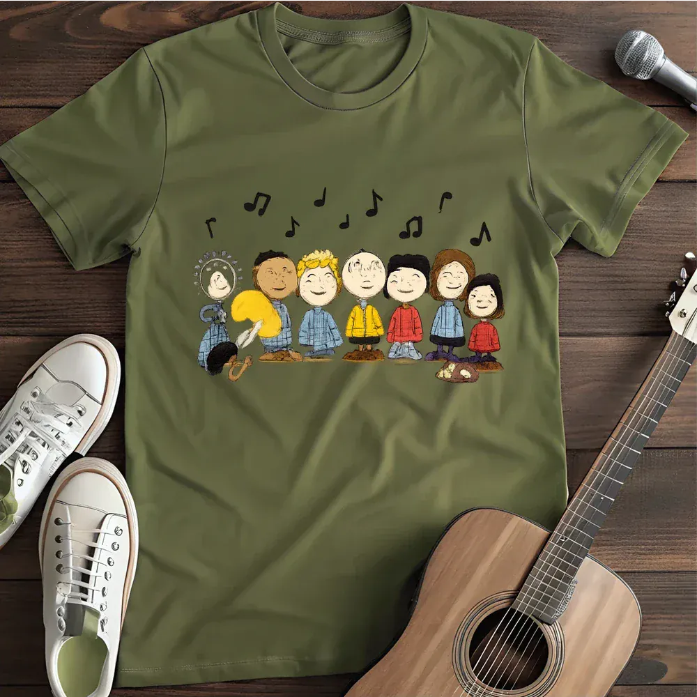 Printify T-Shirt Military Green / S Peanuts T Shirt