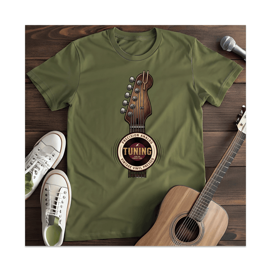 Printify T-Shirt Military Green / S Precision Analog Guitar Tuning T-Shirt