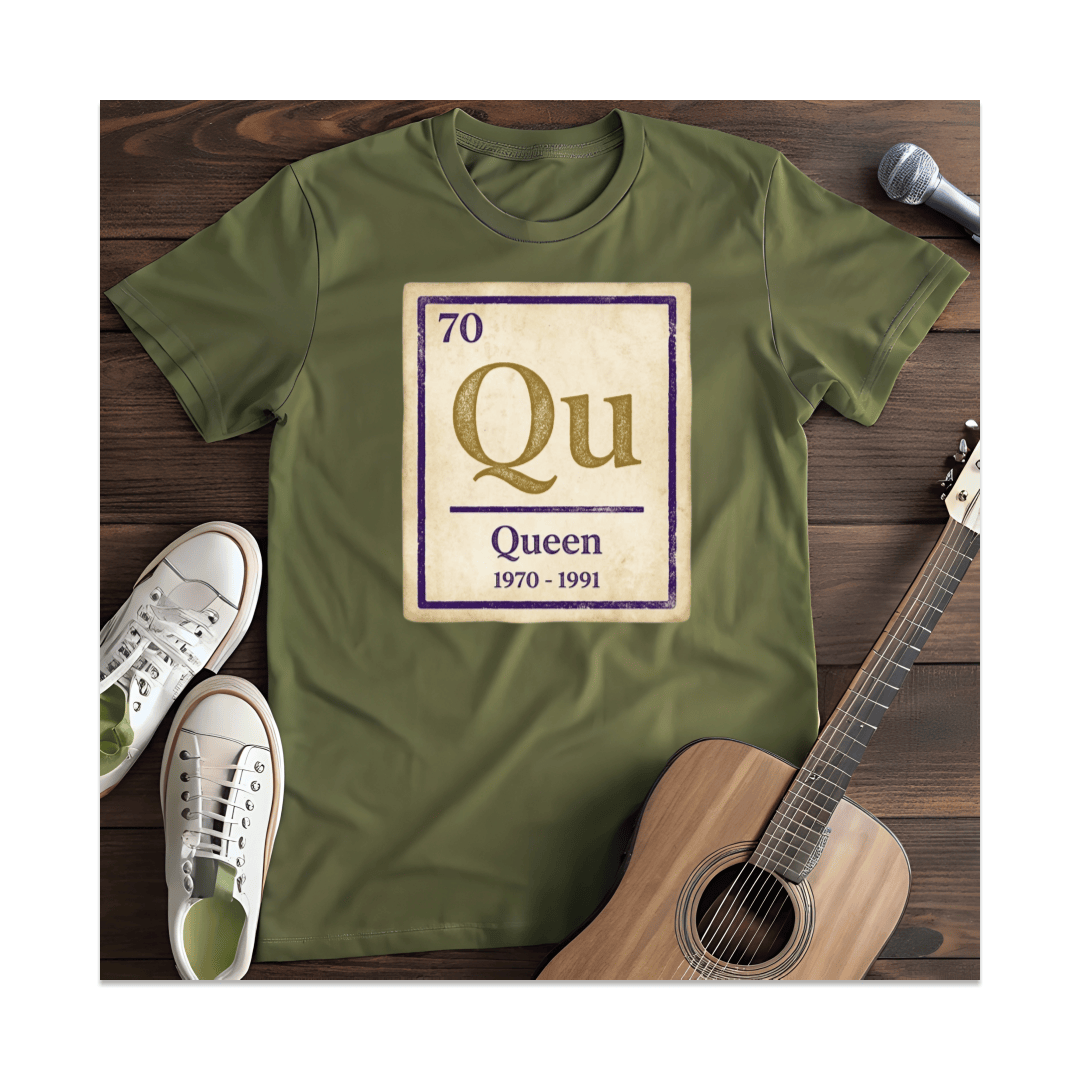 Printify T-Shirt Military Green / S Queen Periodic Table T-Shirt