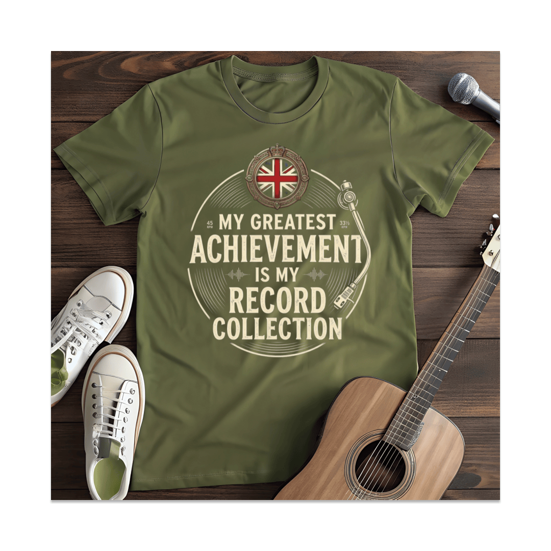 Printify T-Shirt Military Green / S Record Collection T-Shirt