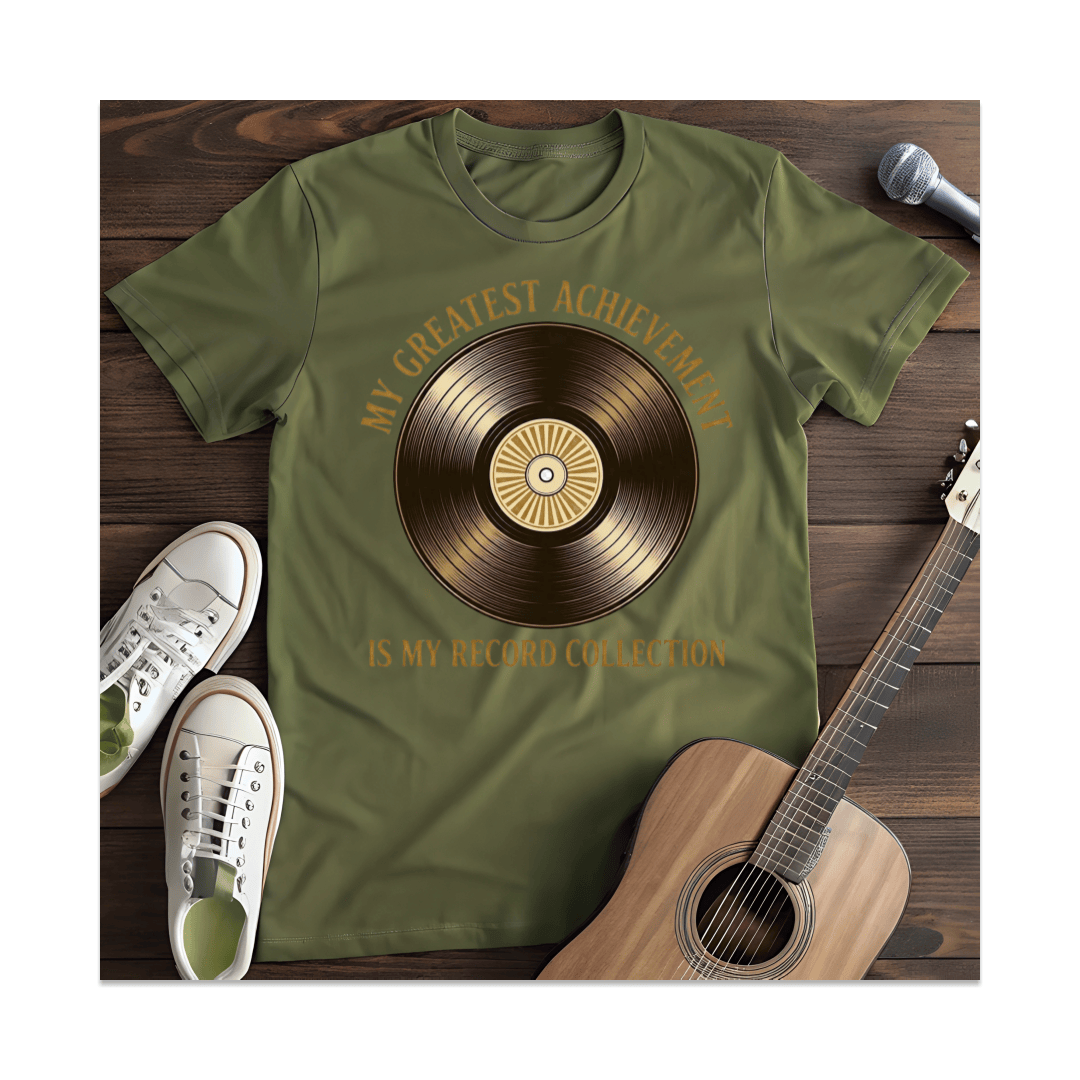 Printify T-Shirt Military Green / S Record Collection T-Shirt