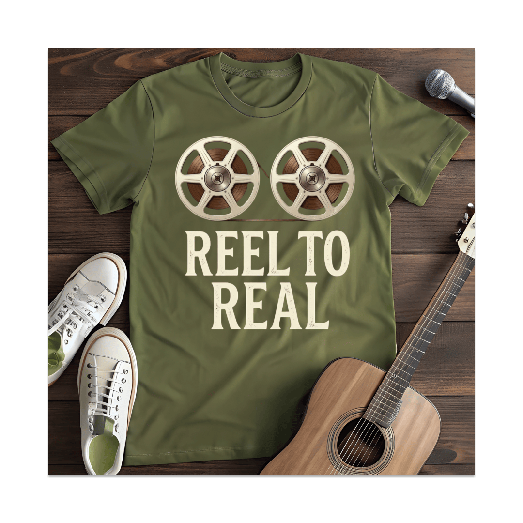Printify T-Shirt Military Green / S Reel To Real T-Shrt