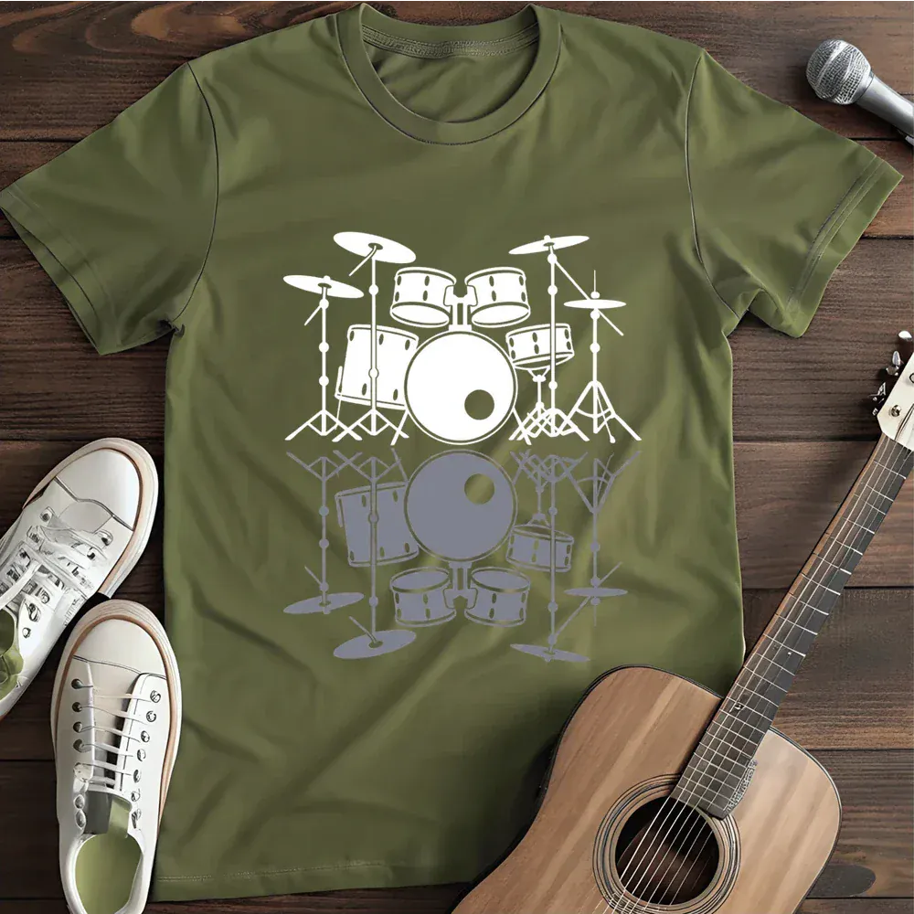 Printify T-Shirt Military Green / S Reflected Rhythms T Shirt