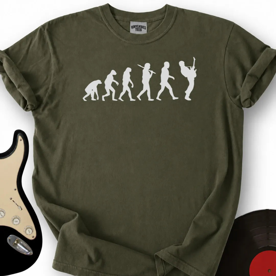 Printify T-Shirt Military Green / S Rock Evolution T-Shirt