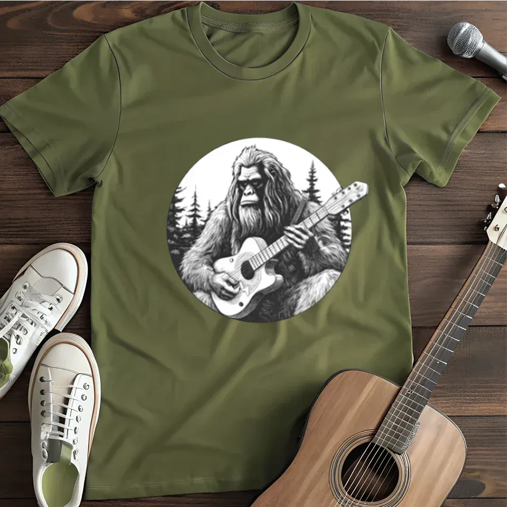 Printify T-Shirt Military Green / S Serenading Sasquatch Musical Menagerie T Shirt