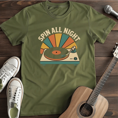 Printify T-Shirt Military Green / S Spin T Shirt