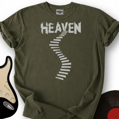 Printify T-Shirt Military Green / S Stairway T-Shirt