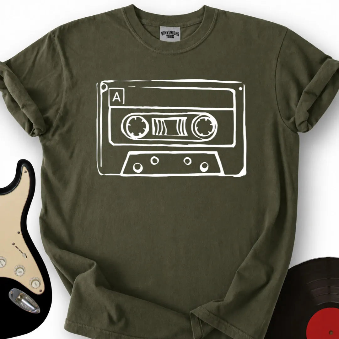 Printify T-Shirt Military Green / S Tape T-Shirt