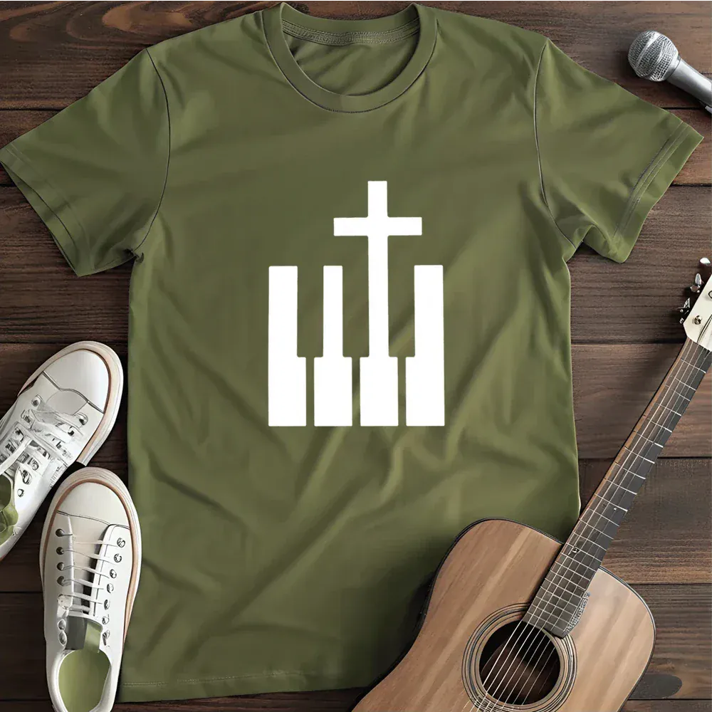 Printify T-Shirt Military Green / S The Keys To Heaven T Shirt