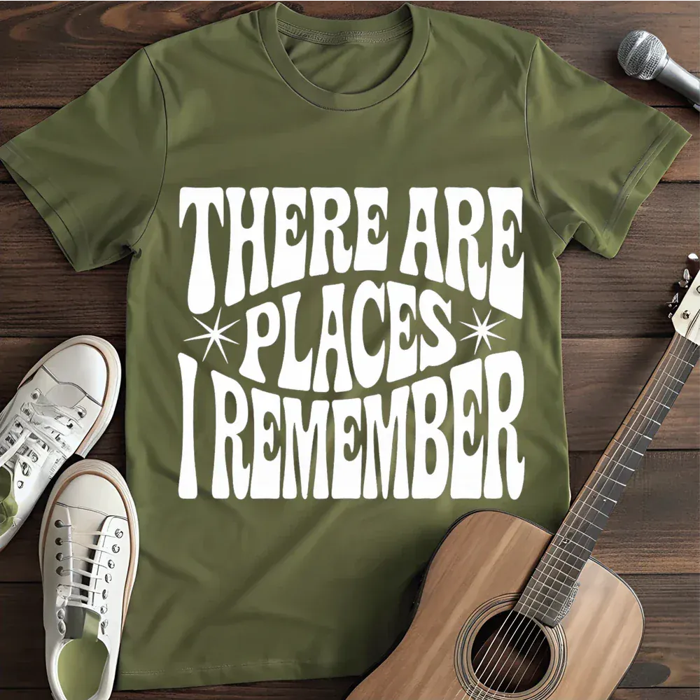 Printify T-Shirt Military Green / S There Are Places T Shirt