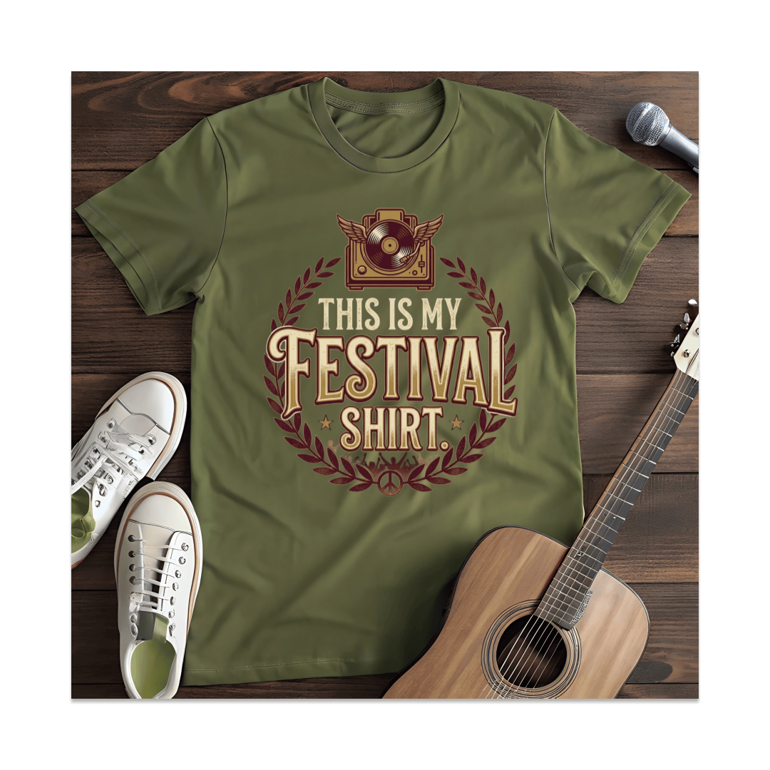 Printify T-Shirt Military Green / S This Is My Festival Shirt T-Shirt