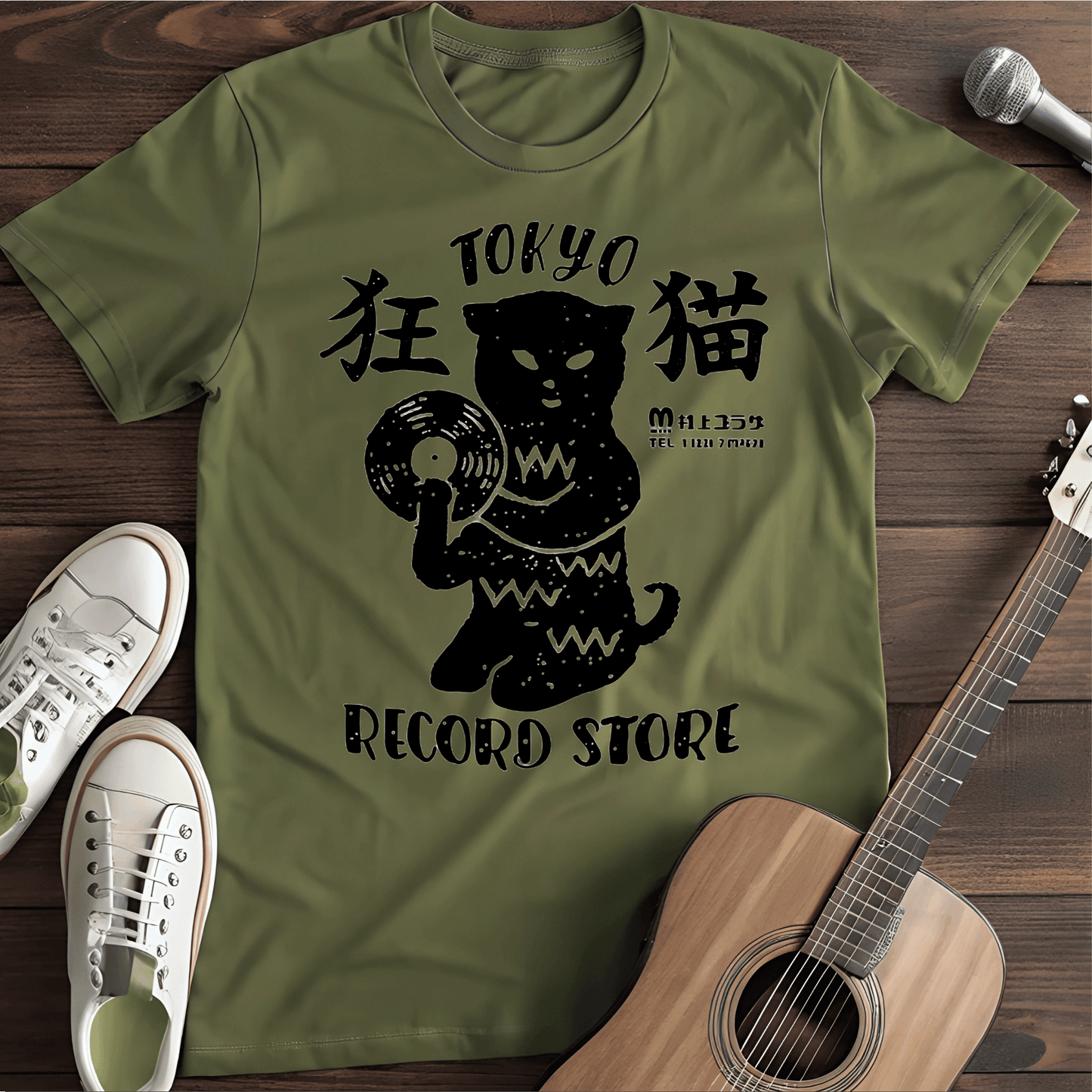 ⭐️⭐️⭐️⭐️⭐️ T-Shirt Military Green / S Tokyo Record Store T-Shirt