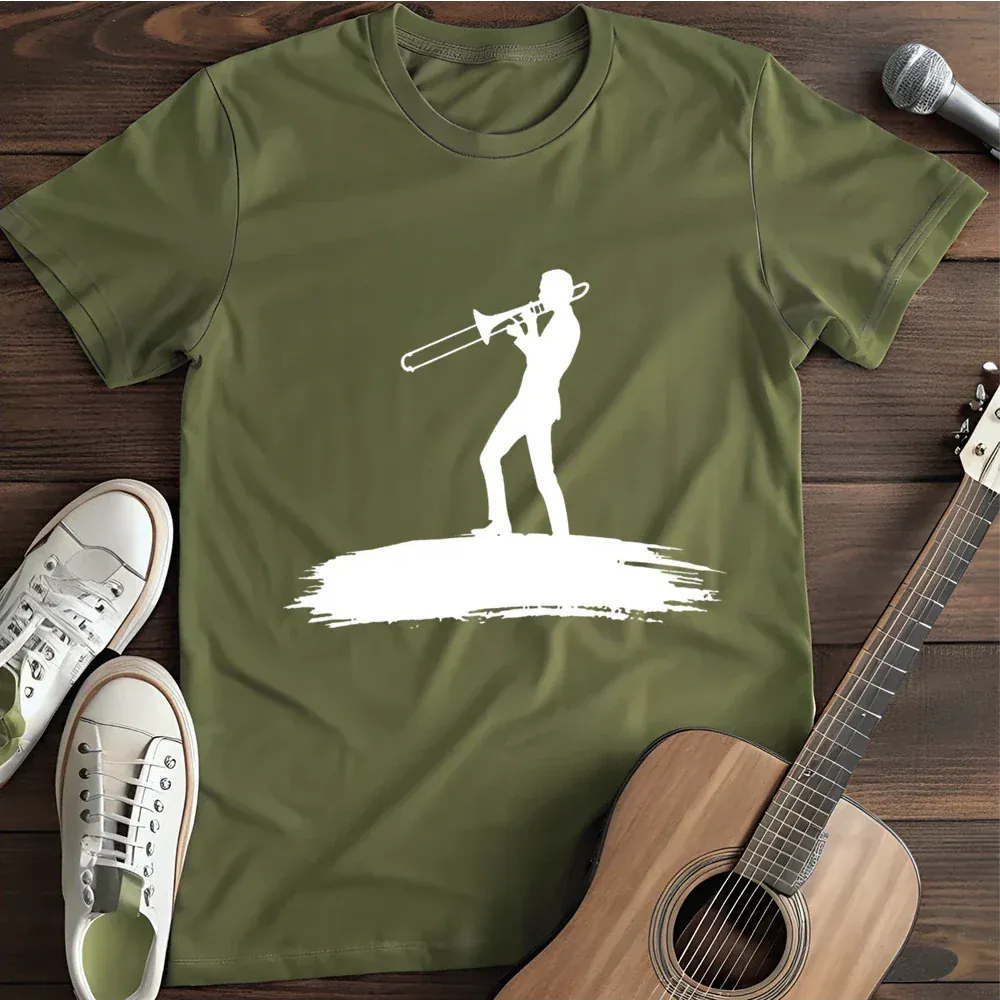 Printify T-Shirt Military Green / S Trombone Troubles T Shirt