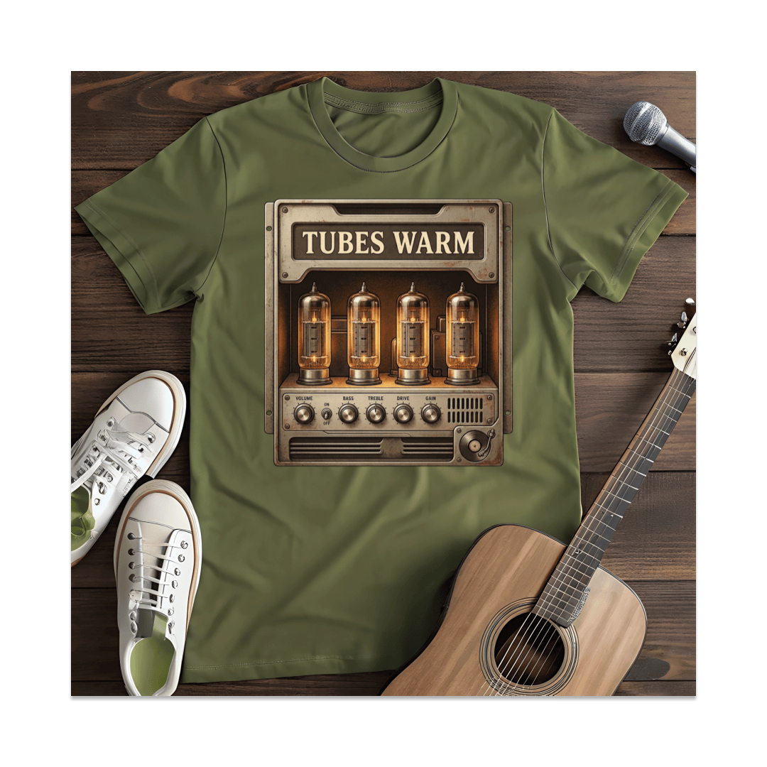 Printify T-Shirt Military Green / S Tubes Warm Amp T-Shirt