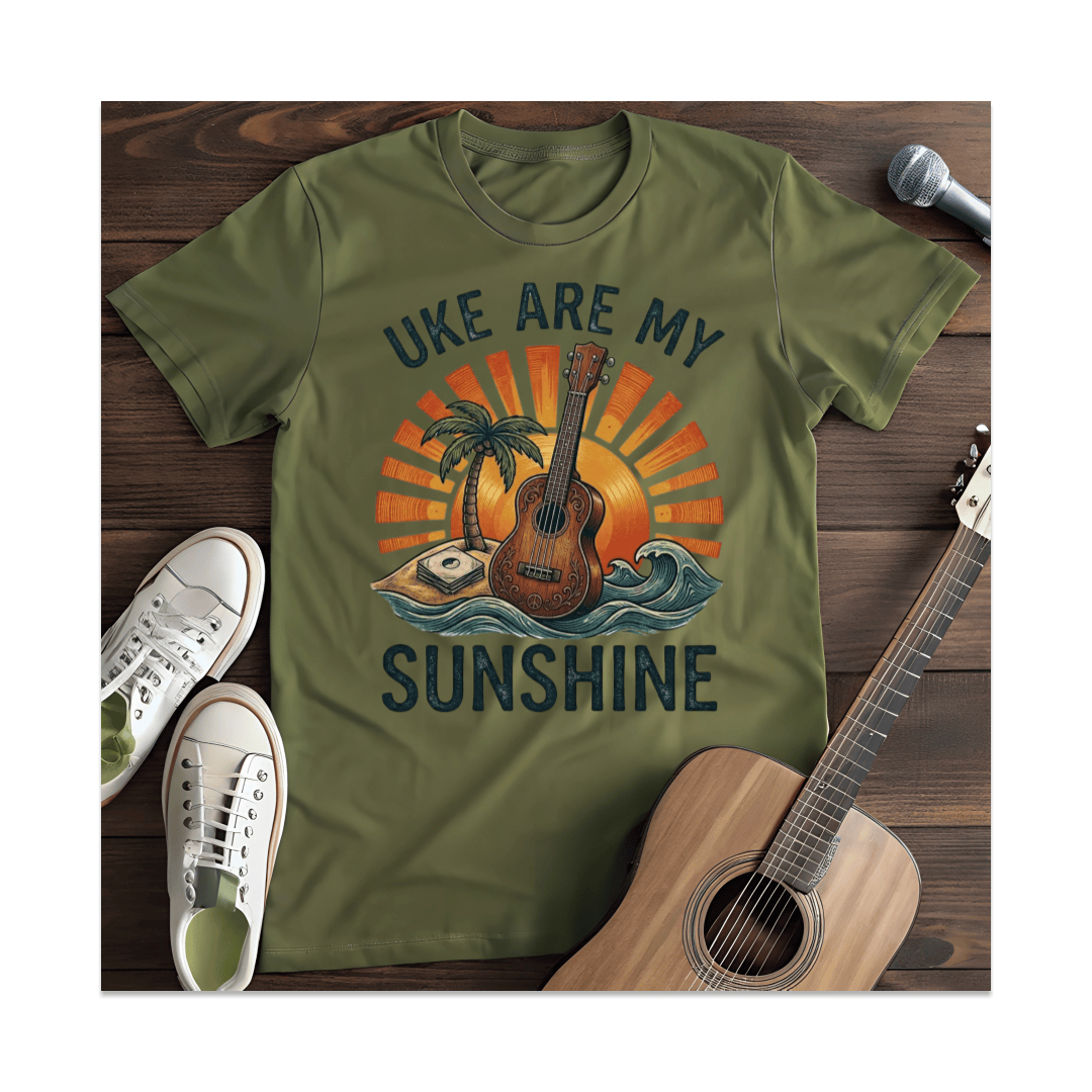 Printify T-Shirt Military Green / S Uke Are My Sunshine T-Shirt