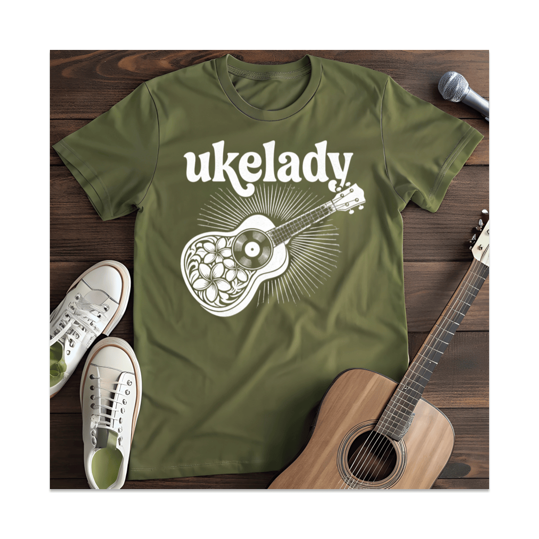 Printify T-Shirt Military Green / S Uke Lady T-Shirt