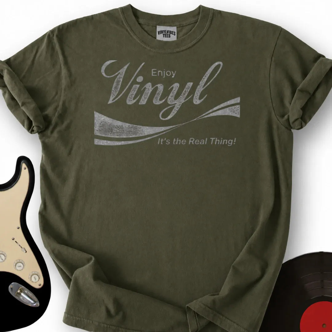 Printify T-Shirt Military Green / S Vinyl Coke T-Shirt