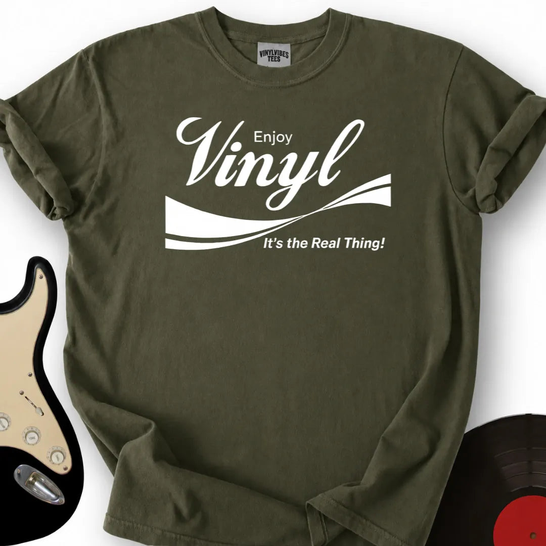 Printify T-Shirt Military Green / S Vinyl Coke T-Shirt