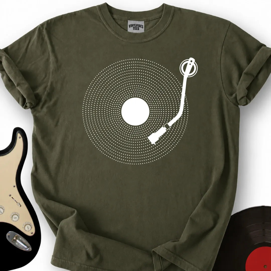Printify T-Shirt Military Green / S Vinyl Dots T-Shirt