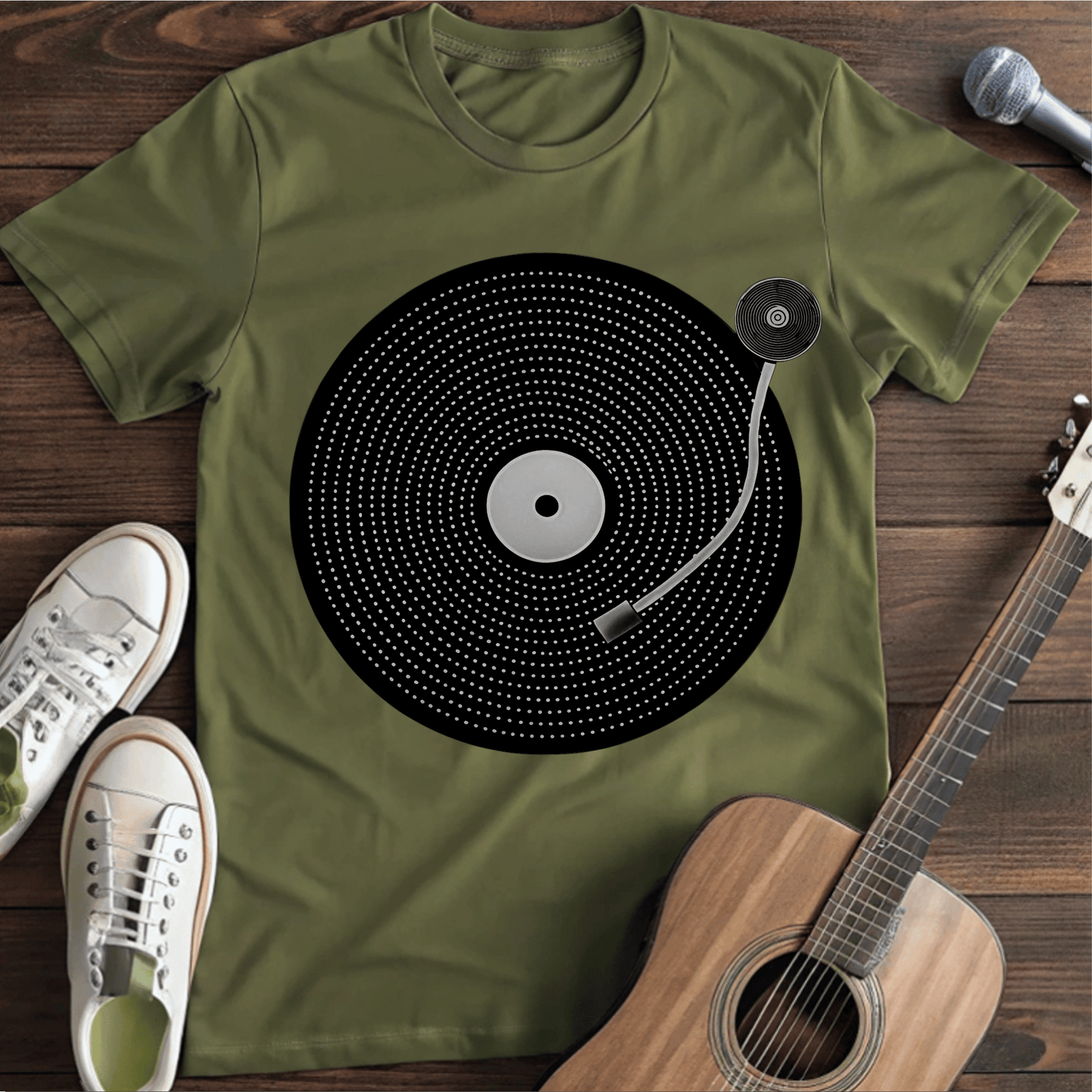 Printify T-Shirt Military Green / S Vinylplayer Tee