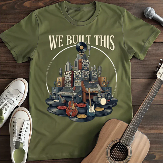 Printify T-Shirt Military Green / S We Built This T Shirt