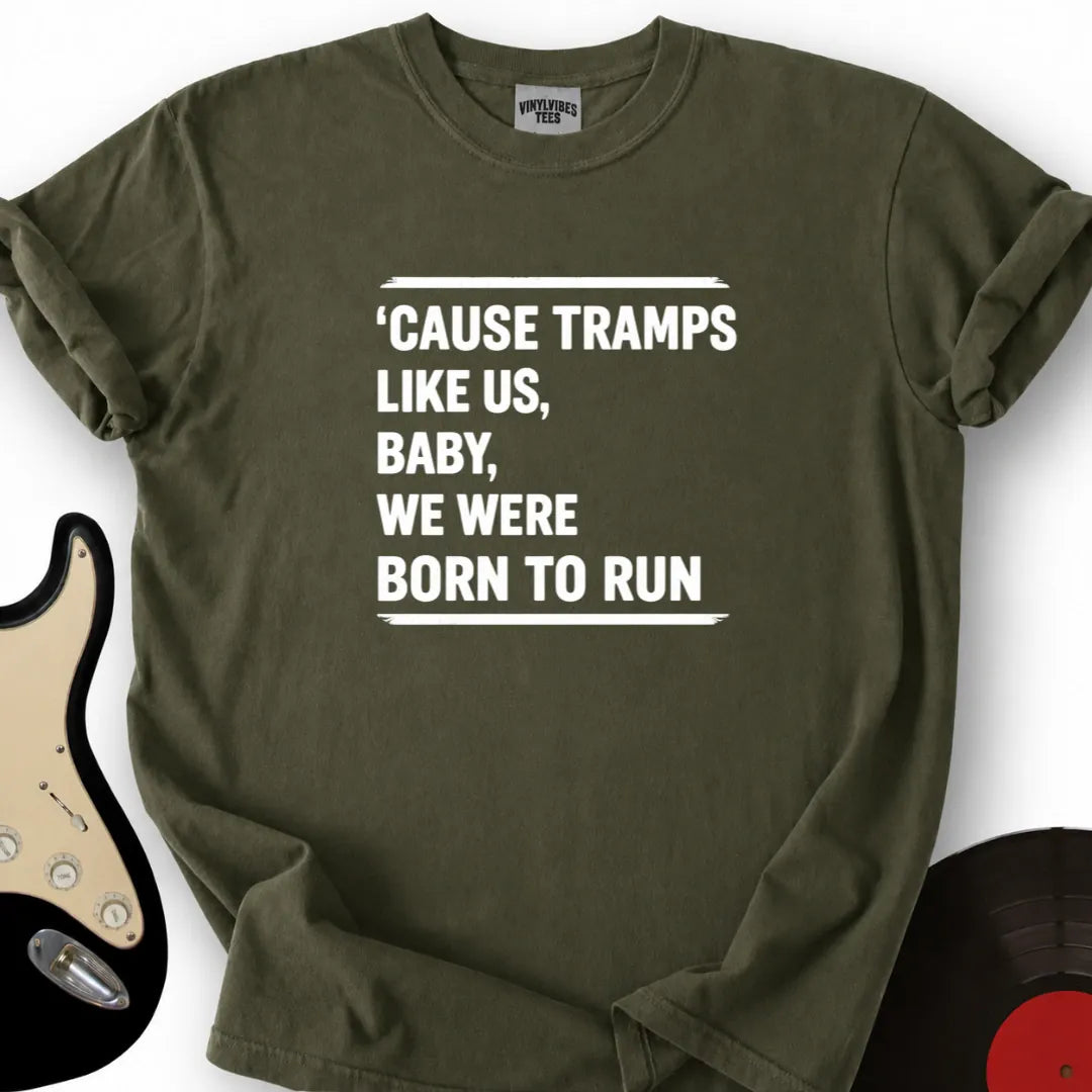 Printify T-Shirt Military Green / S We Were Born To Run T-Shirt