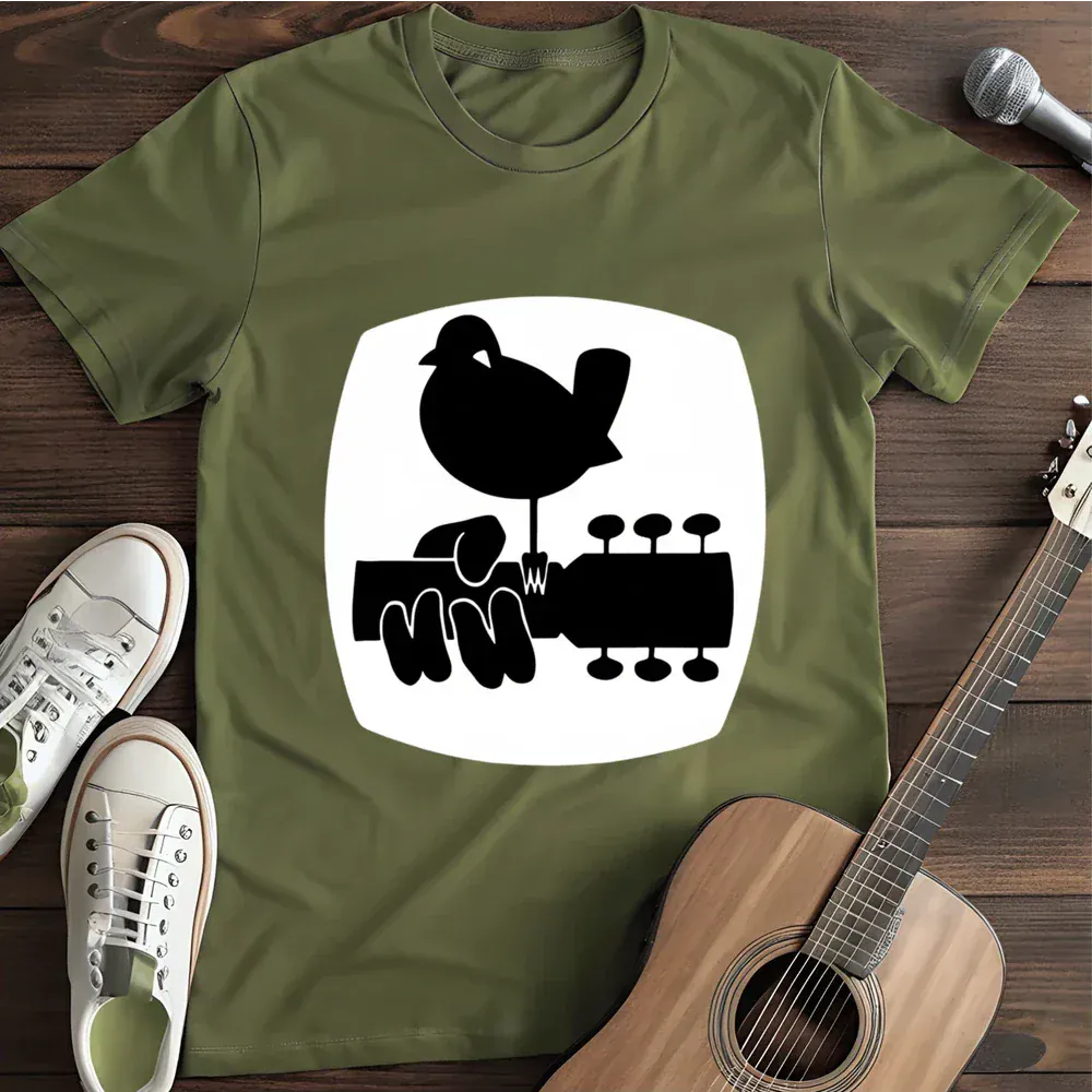 Printify T-Shirt Military Green / S Woodstock Music And Art T Shirt