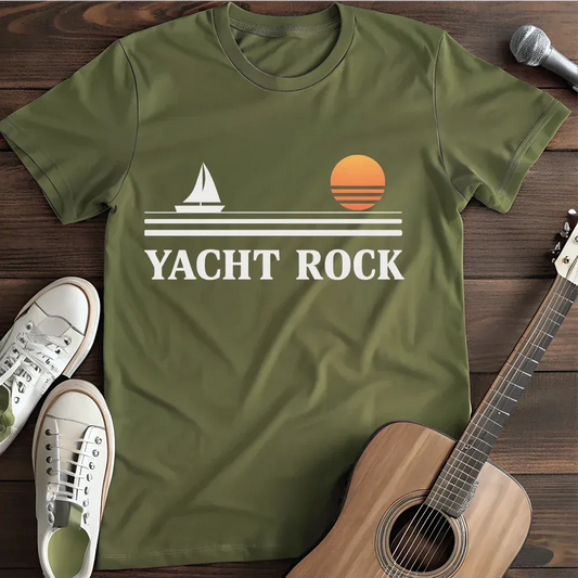Printify T-Shirt Military Green / S Yacht Sun Rock T Shirt