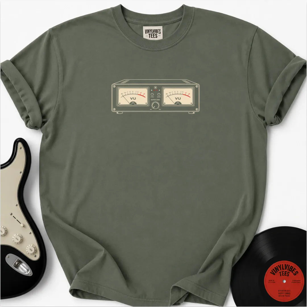 Printify T-Shirt Moss / S Analog Vu Meter Premium T-Shirt