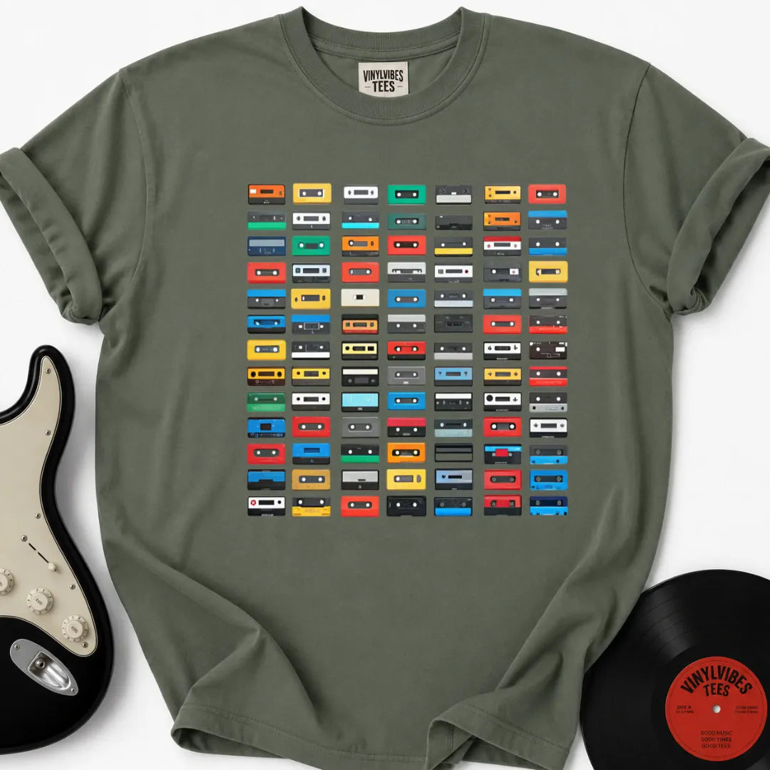 Printify T-Shirt Moss / S Casette Hoarder Premium T-Shirt