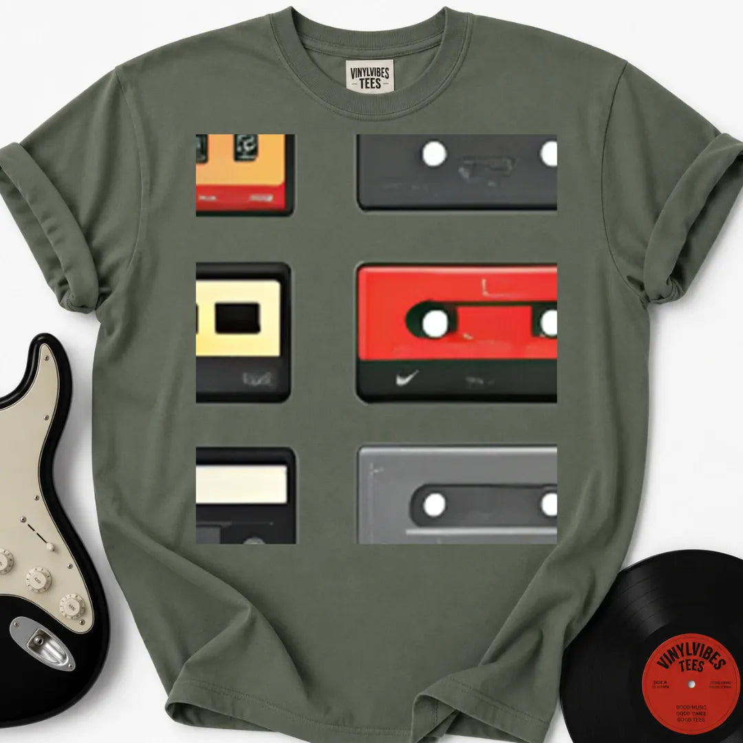Printify T-Shirt Moss / S Casette Hoarder T-Shirt