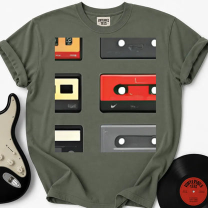 Printify T-Shirt Moss / S Casette Hoarder T-Shirt
